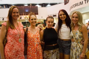 Susan Flanders, Kathy Gardiner, Zoe Mayne, Katie Parker and Penny Sainsbury at the BWF event. Photo by Daniel Seed.