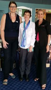 Kylie Kaden (left) with Gillian and Tania Joyce