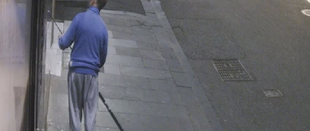 Police are hunting a man who used a fishing rod to steal a Versace necklace off a mannequin in a Melbourne CBD store last week.